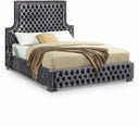 Sedona Velvet Upholstered Bed - Grey