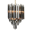 Tapered Glass Rods Chandelier Salerno