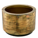 Vintage Brass Round Planter Jasper