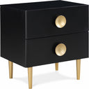 Zayne 22" Wood Veneer Nightstand - Black