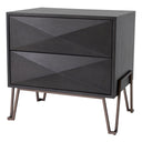 Oak Hairpin Nightstand Highland