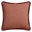 Herringbone Pattern Fringed Cushion L Kauai