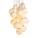 Clustered Alabaster Chandelier Sphinx