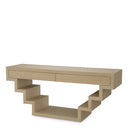 Oak Geometrical Console Table Rialto