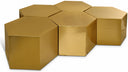 Hexagon Iron 5pc. Modular Coffee Table - Gold