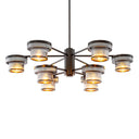 Ribbed Glass Chandelier Andromeda
