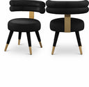 Fitzroy Velvet Upholstered Dining Chair - Black