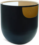 Doma Glass Top And Iron Base End / Side Table - Black