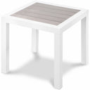 Nizuc Aluminum Outdoor Patio End Table - Grey