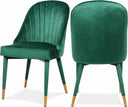 Belle Velvet Upholstered Dining Chair - Green