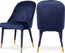 Belle Velvet Upholstered Dining Chair - Blue