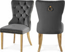 Carmen Velvet Upholstered Dining Chair - Grey