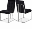 Alexis Velvet Upholstered Dining Chair - Black