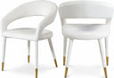 Destiny Velvet Upholstered Dining Chair - Cream
