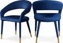 Destiny Velvet Upholstered Dining Chair - Blue