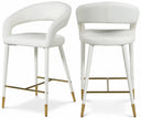 Destiny Vegan Leather Upholstered Stool - White