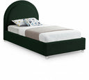 Milo Boucle Fabric Upholstered Twin Bed - Green