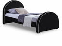 Brody Velvet Upholstered Twin Bed - Black