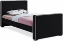 Dillard Velvet Upholstered Twin Bed - Black