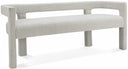 Athena Boucle Fabric Upholstered Bench - Cream