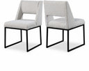 Jayce Boucle Fabric Upholstered Dining Chair - Cream