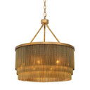 Antique Brass Fringe Chandelier Tissot