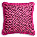 Dark Pink Fringed Cushion Doris