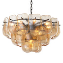 Thick Glass Metal Chandelier Gustave