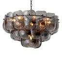 Thick Glass Metal Chandelier Gustave