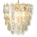 Layered Glass Chandelier Elias