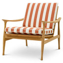 Teak Striped Outdoor Chair Manzo