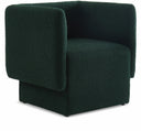 Vera Boucle Fabric Upholstered Accent Chair - Green