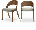Woodson Linen Textured Fabric Upholstered Dining Chair - Grey