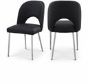 Logan Vegan Leather Upholstered Dining Chair - Black
