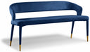 Destiny Velvet Upholstered Bench - Blue