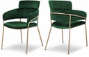 Yara Velvet Upholstered Dining Chair - Green