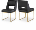 Jayce Vegan Leather Upholstered Dining Chair - Black