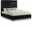 Zuma Velvet Upholstered Bed - Black