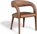 Sylvester Vegan Leather Upholstered Dining Chair - Brown