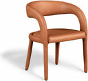 Sylvester Vegan Leather Upholstered Dining Chair - Cognac