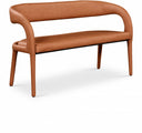 Sylvester Vegan Leather Upholstered Bench - Cognac