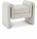 Stylus 31.5" Boucle Fabric Upholstered Bench - Cream
