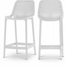 Mykonos Plastic Outdoor Patio Stools - White