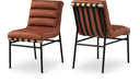 Burke Vegan Leather Upholstered Dining Chair - Cognac