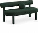 Parlor Boucle Fabric Upholstered Bench - Green