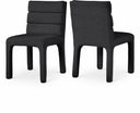Kai Boucle Fabric Upholstered Dining Chair - Black