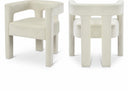 Athena Velvet Upholstered Dining Chair - Cream