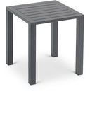 Maldives Aluminum Outdoor Patio End Table - Grey