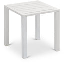 Maldives Aluminum Outdoor Patio End Table - White
