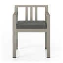 MONTEREY OUTDOOR DINING ARMCHAIR, WEATHERED GREY